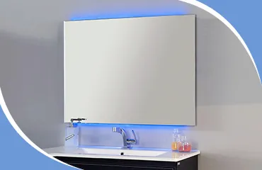 Зеркало для ванной без рамы