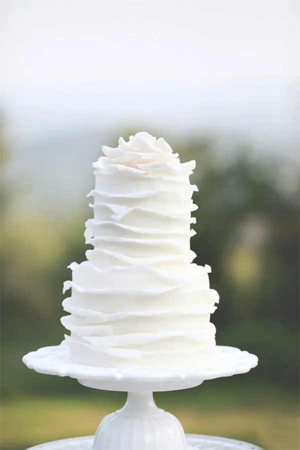 Классический белый свадебный торт: оригинальные идеи оформления. Торт на белом фоне. 3