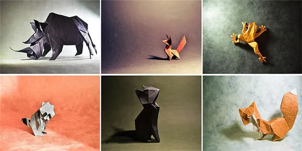 На фото изображено - Искусство оригами: фигурки из бумаги своими руками, рис. Животные из бумаги