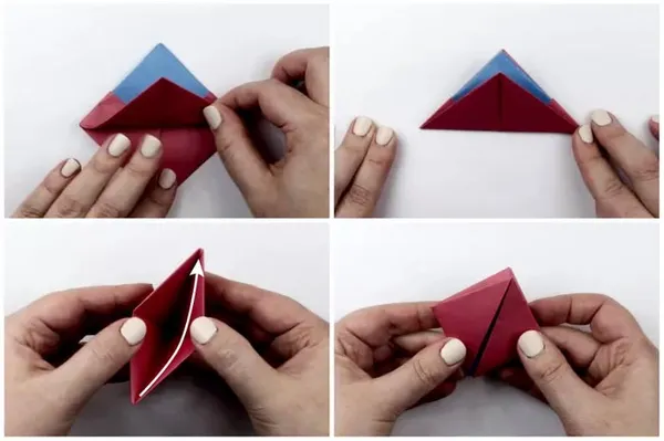На фото изображено - Искусство оригами: фигурки из бумаги своими руками, рис. Шаг 5