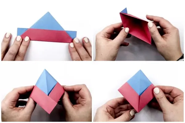 На фото изображено - Искусство оригами: фигурки из бумаги своими руками, рис. Шаг 4