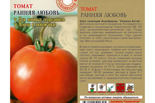 томаты семена ранняя любовь