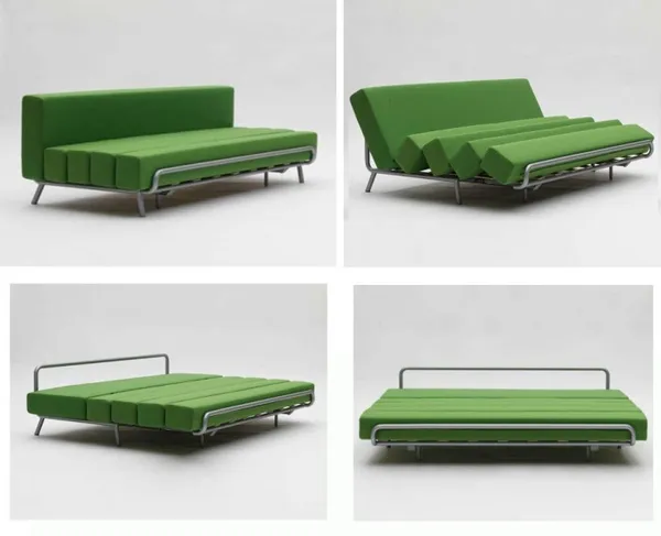 Диван-кровать в современном стиле зеленого цвета