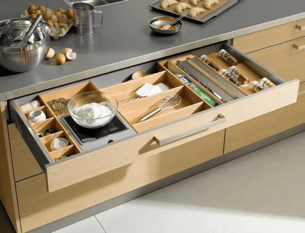 Лоток кухонный универсальный, для ящика с фасадом 500 мм, серый