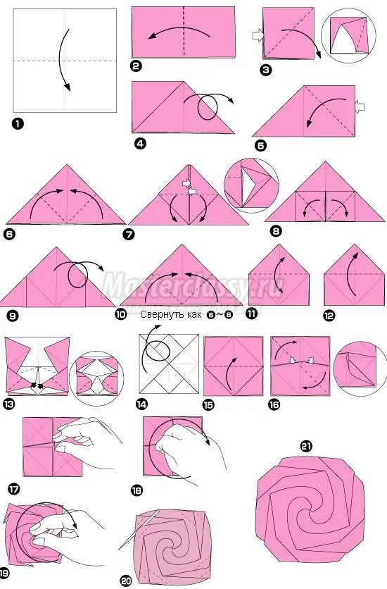 Оригами: цветы из бумаги. Делаем вместе