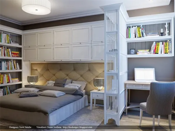 Идеи для дизайна интерьера спальни 18 кв. м. Дизайн спальни 18 кв м. 3