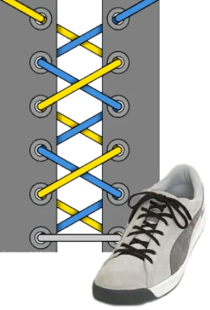 шнуровка кроссовок решетка