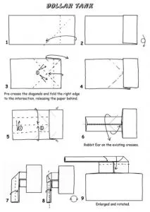 Оригами танк — схемы и подробное описание как изготовить бумажный танк просто и быстро (75 фото). Военная техника своими руками. 32