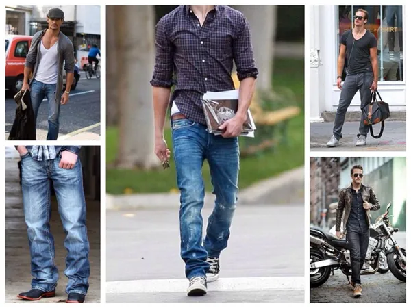 Варианты прямых мужских джинсов