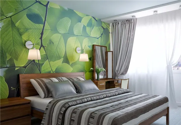 Зеленая спальня: оттенки, сочетания, советы, выбор отделки, правила комбинирования изумрудных и салатовых цветов, 150 фото. Спальня в зеленых тонах. 22
