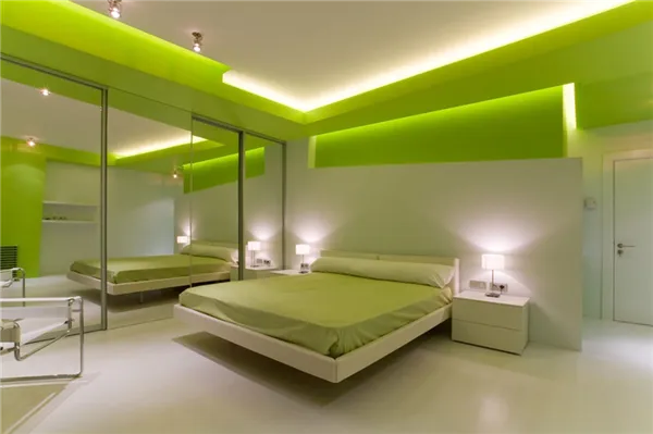 Зеленая спальня: оттенки, сочетания, советы, выбор отделки, правила комбинирования изумрудных и салатовых цветов, 150 фото. Спальня в зеленых тонах. 24