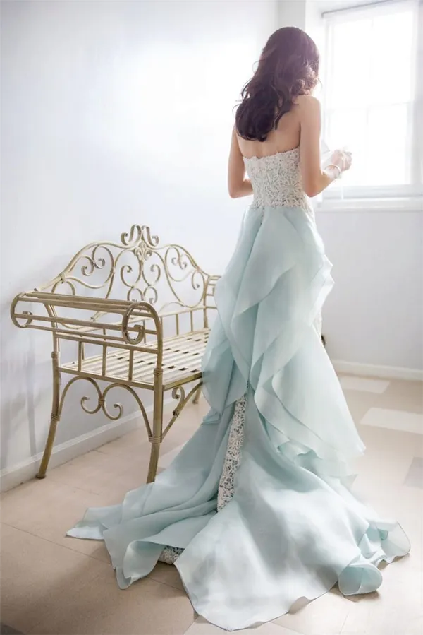 Голубое свадебное платье — 83 фото от самых темных до самых нежных оттенков. Голубое свадебное платье. 12