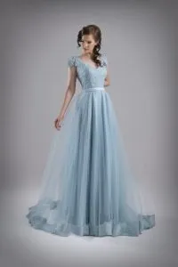 Голубое свадебное платье — 83 фото от самых темных до самых нежных оттенков. Голубое свадебное платье. 9