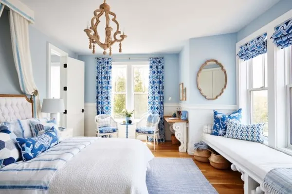 Голубая спальня: советы по созданию неповторимого дизайна + фото лучших интерьеров