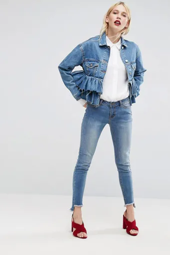 Джинсовый пиджак – 30 фото самых модных моделей этого сезона. Джинсовый пиджак женский. 25