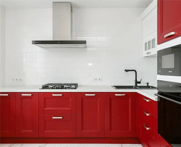 Дизайн красной кухни: 73 примера и советы по оформлению интерьера. Красный свет на кухне. 5