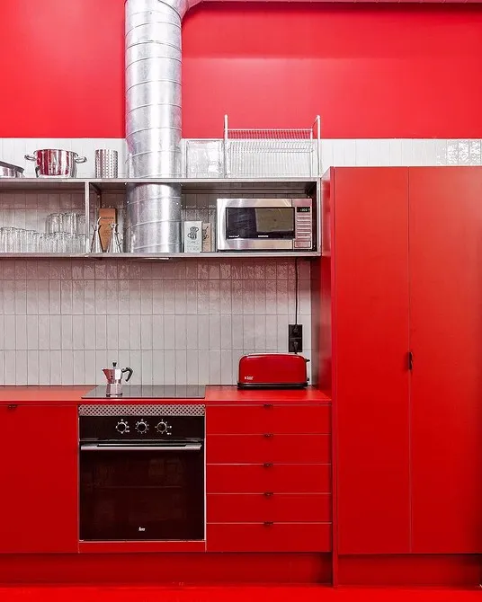 Дизайн красной кухни: 73 примера и советы по оформлению интерьера. Красный свет на кухне. 7