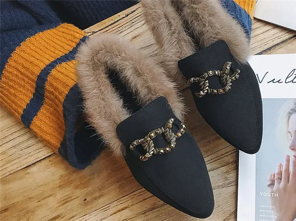 Почему зимние женские лоферы с мехом – подходящая обувь для городской модницы. Лоферы с мехом женские. 4