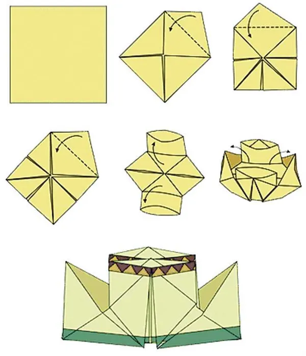 Кораблики из бумаги по схеме оригами. Как сделать кораблик из бумаги. 13