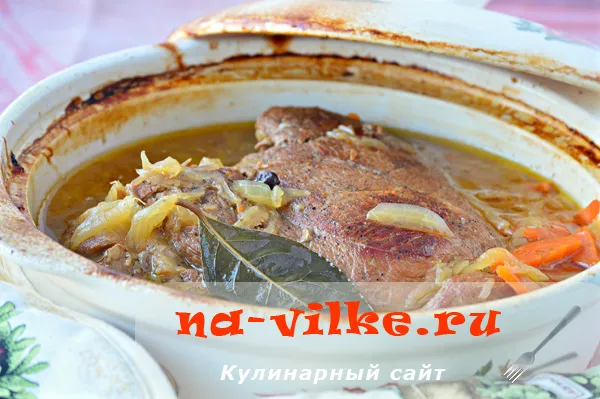 Томленое мясо говядины в духовке 20