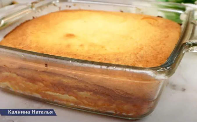 Пышная творожная запеканка с манкой и сметаной 2