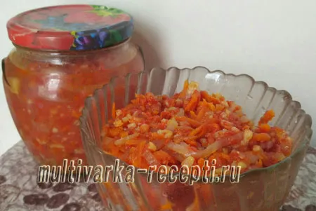 Салат с рисом на зиму без уксуса