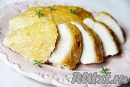 Куриная грудка в сливках с сыром в духовке