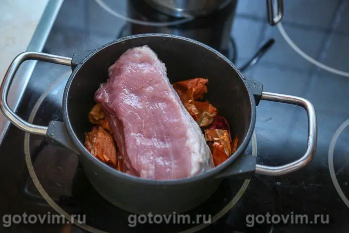 Грудинка в луковой шелухе, Шаг 02