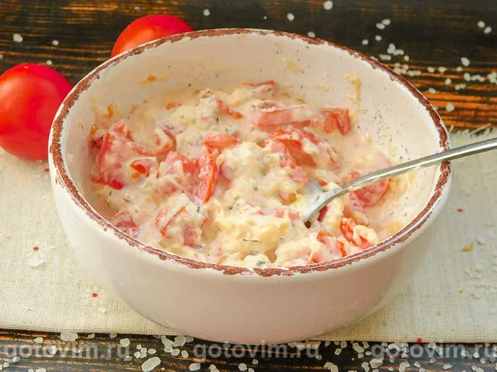 Кабачки, запеченные кружочками в духовке с помидорами и сыром, Шаг 04