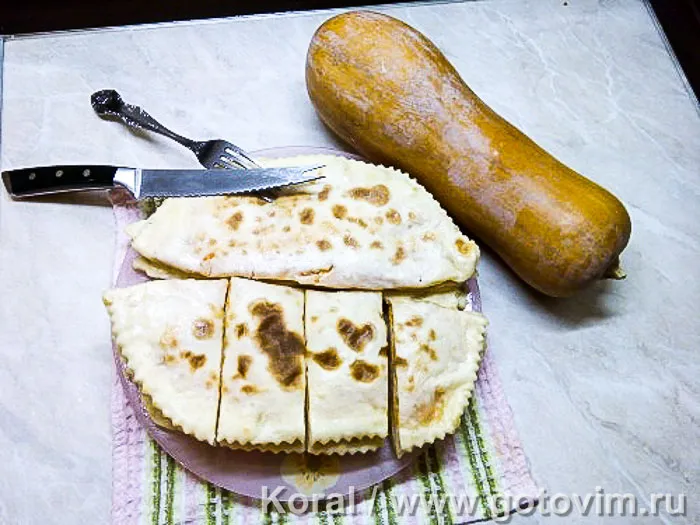 Чеченские лепешки с тыквой (Хингалш) . Фотография рецепта