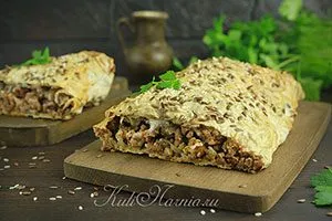 Лазанья из лаваша с курицей