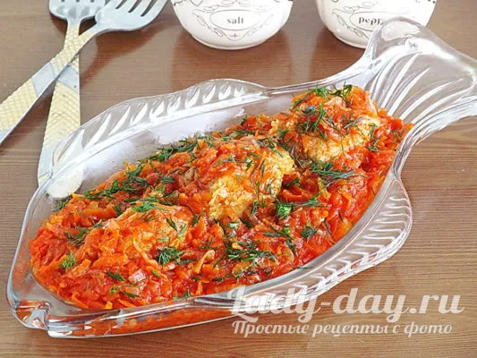 Минтай под маринадом из моркови и лука 2